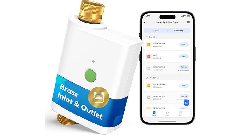 wifi controlled brass water timer