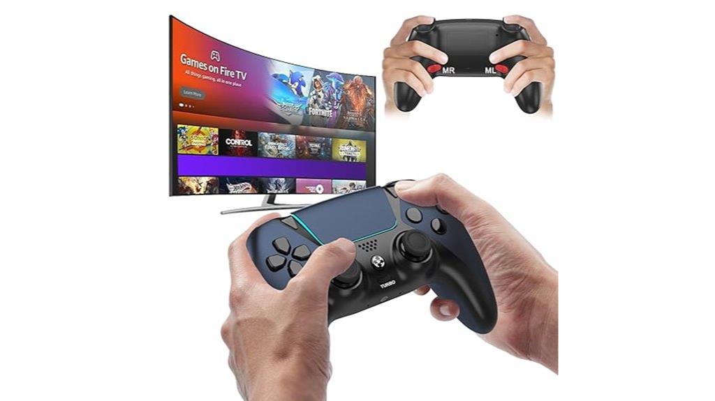 wireless gaming controller with paddles
