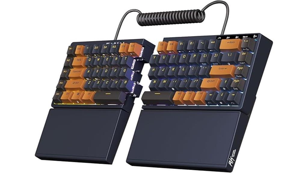 wireless mechanical keyboard with wrist rest