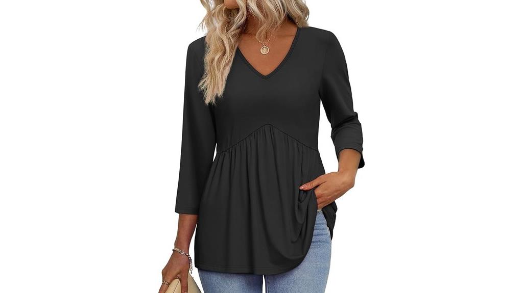 women s 3 4 sleeve blouses