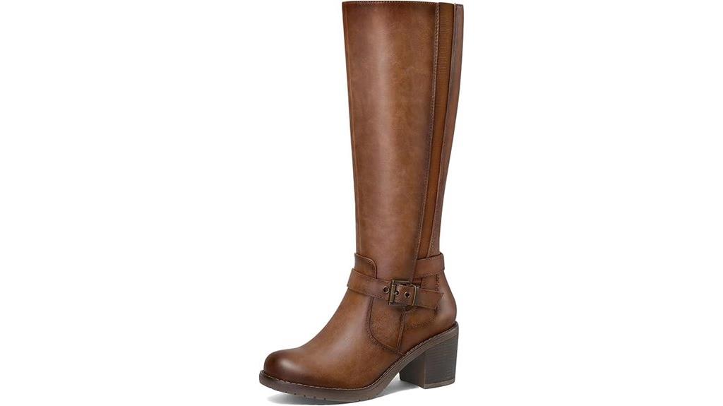 women s knee high chunky boots