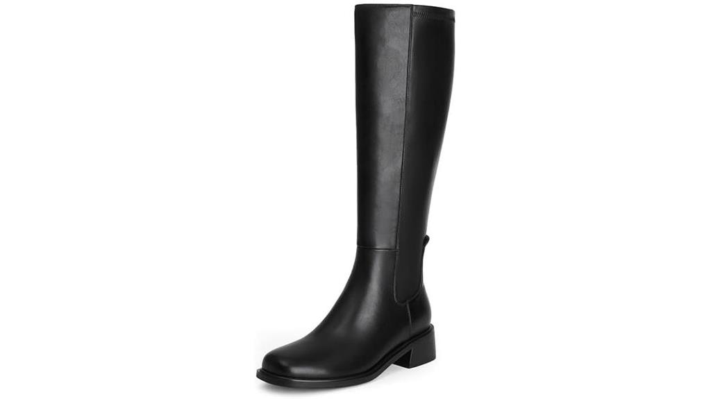 women s knee high faux leather boots