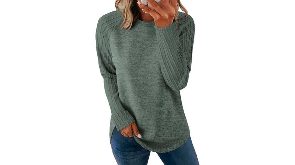 women s long sleeve crewneck