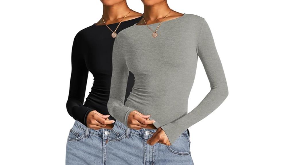 women s long sleeve crop tops