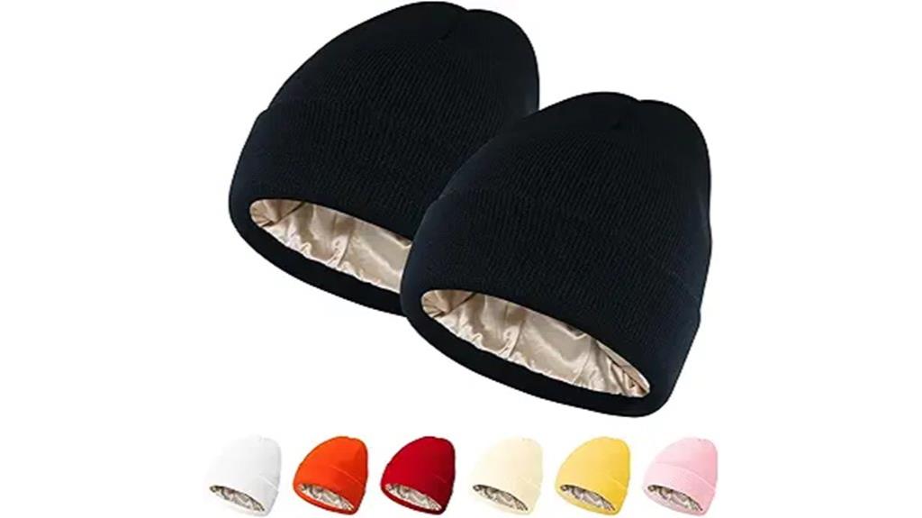 women s satin lined beanies