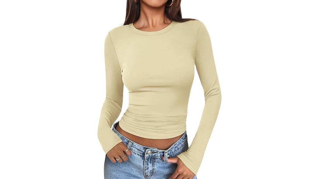 women s slim fit crop tops
