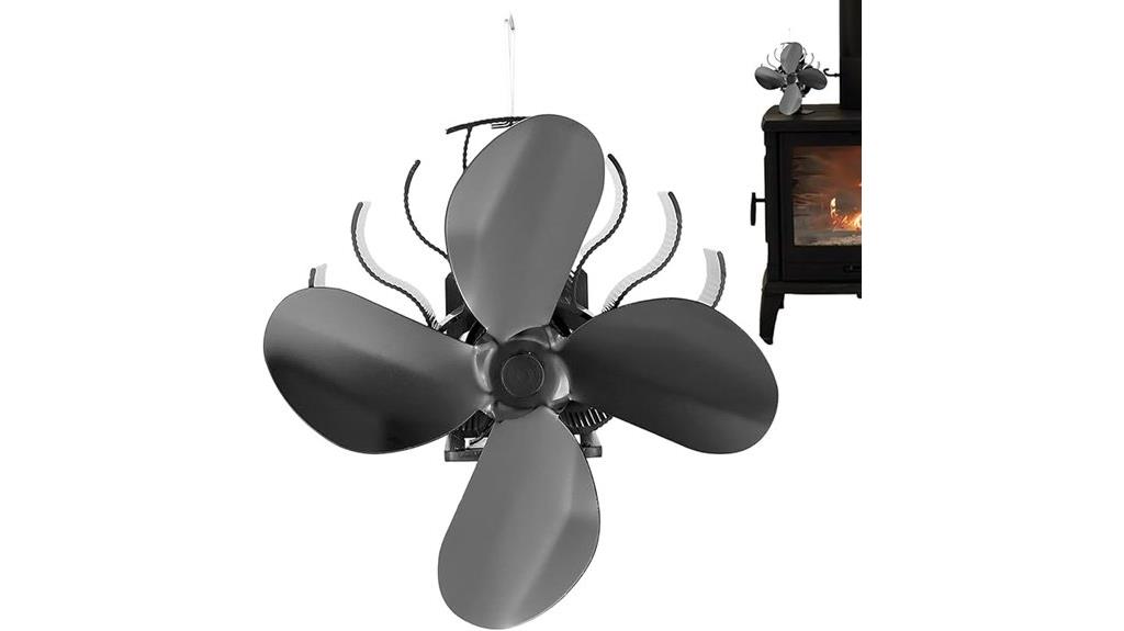 wood stove fireplace fan