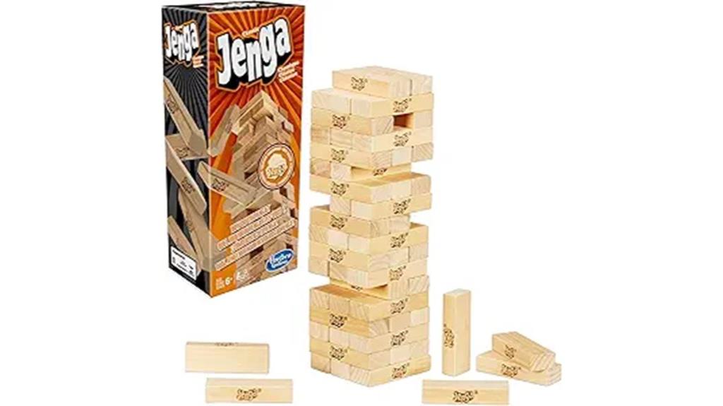 wooden block stacking game
