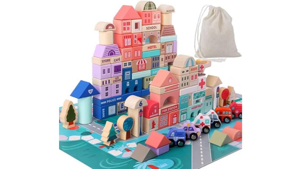 wooden toddler building blocks