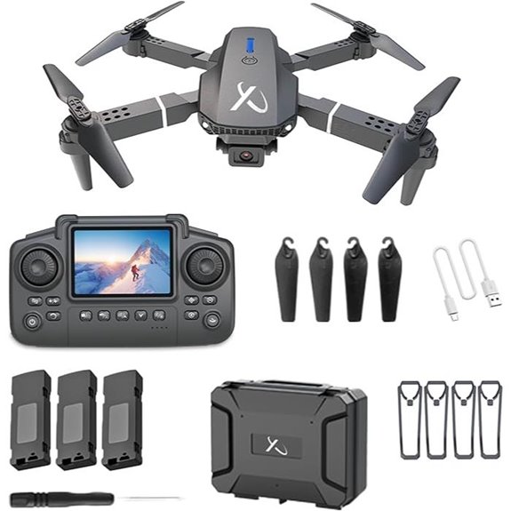 Falcon X 4K Camera Drone with Remote and Batteries