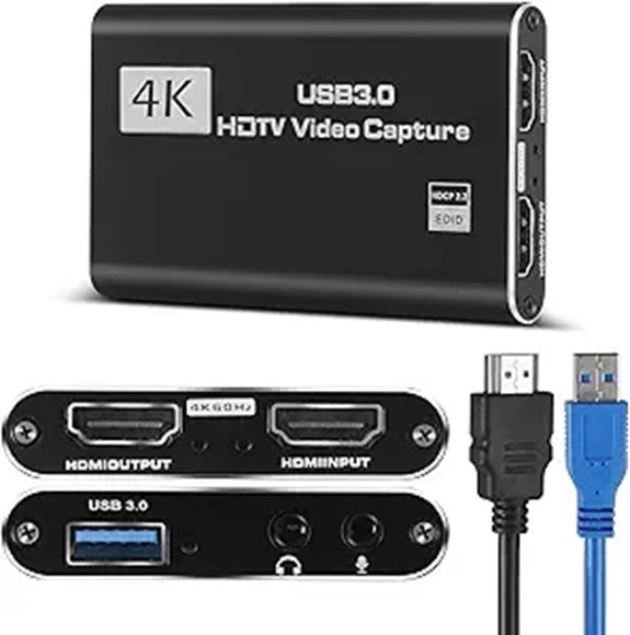 4K HDMI Gaming Capture Card with Microphone
