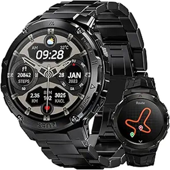 Rugged Men’s Smartwatch with GPS & AMOLED Display