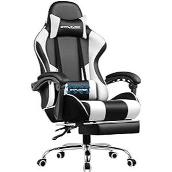 GTPLAYER Gaming Chair with Footrest and Lumbar