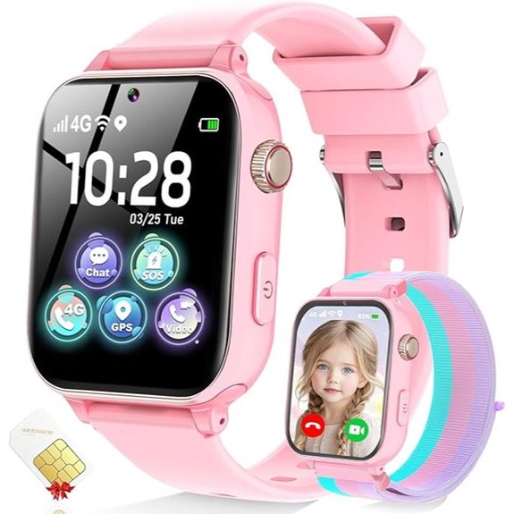 Kids 4G GPS Smartwatch with SOS & Voice Chat