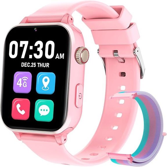 Kids Smartwatch with GPS Video Chat & SOS (Pink)