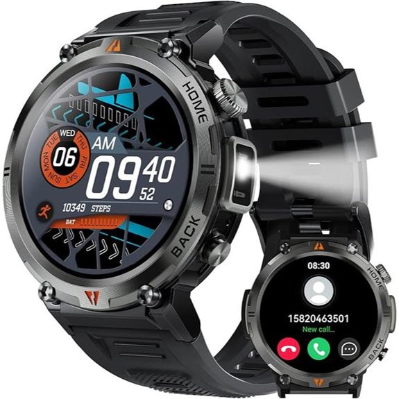Military Smart Watch for Men with Fitness & Sleep Tracking