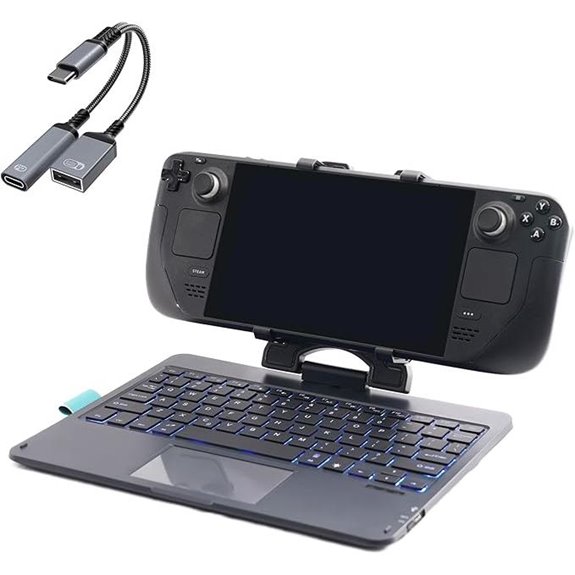 DeckTop with Splitter: Steam Deck Keyboard & Bluetooth Mouse