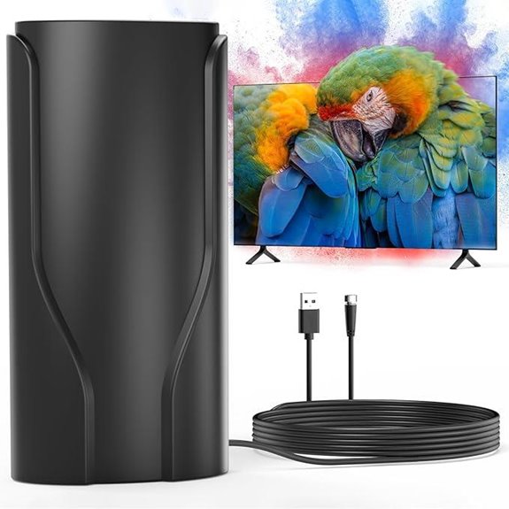 Indoor/Outdoor 4K/8K TV Antenna with Hooks