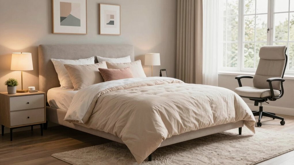 comfortable home bedroom setup