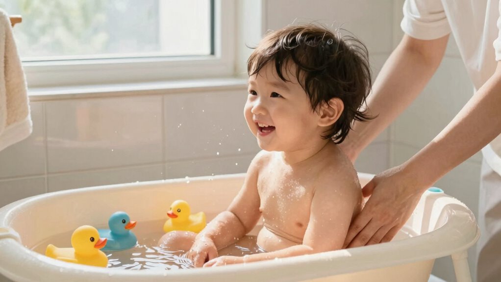 gentle stress free bath routine