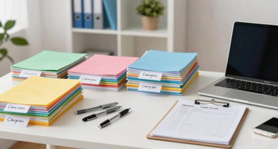 organize papers into plan