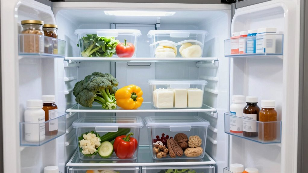 organized accessible fridge storage