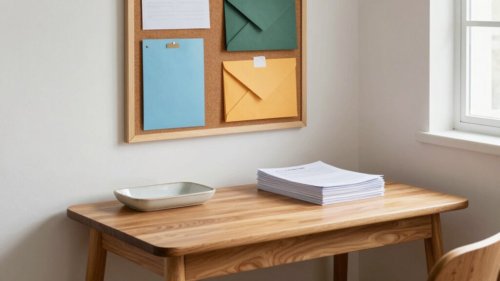 organized home paperwork station