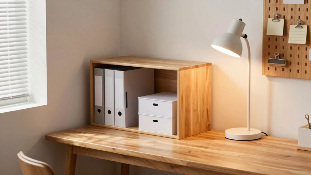 organized paperwork clutter free space