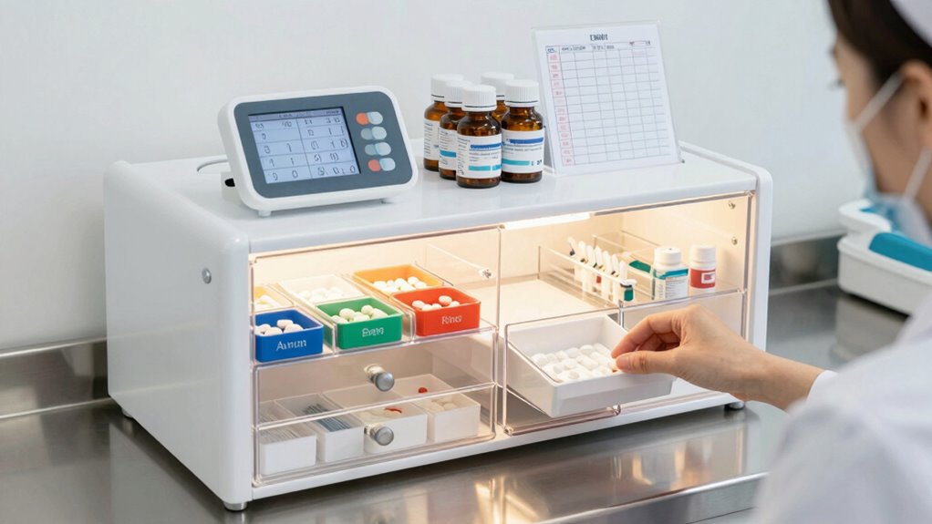 organized safe medication storage