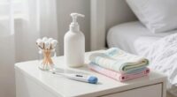 organized sanitized bedside station