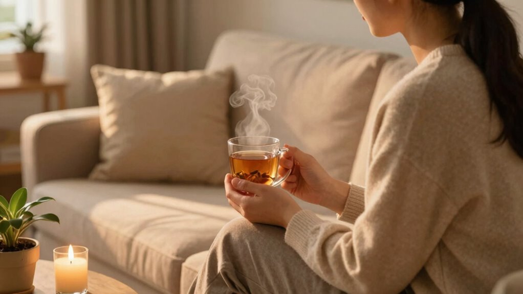 relaxing evening caregiving routine