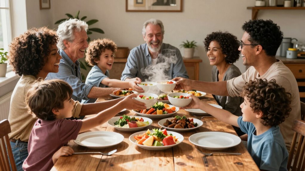sharing meals fosters family bonds