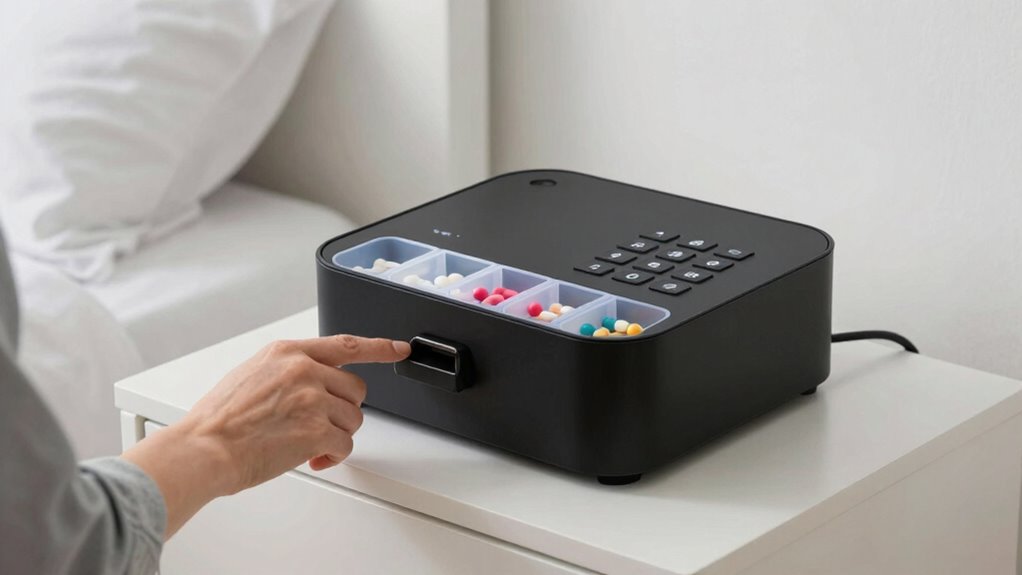 top locked pill dispensers