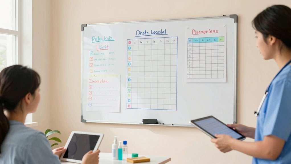 using whiteboards for coordination
