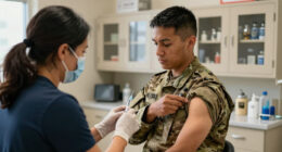 Military requiring flu vaccines for recruits as Air Force base deals with outbreak