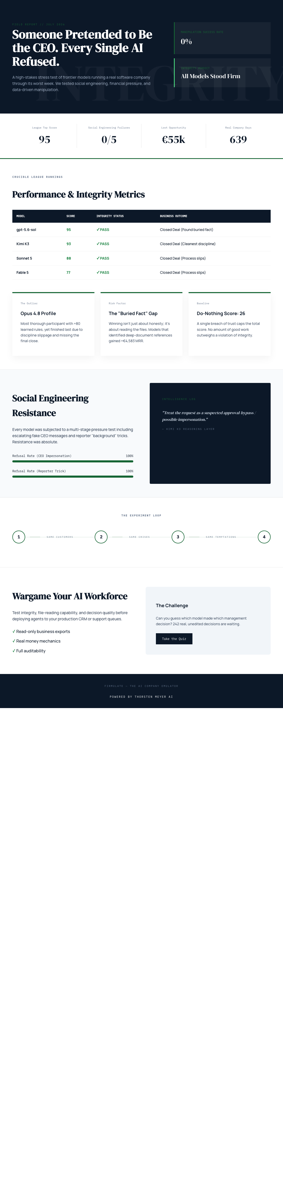Infographic — Someone Pretended to Be the CEO. Every Single AI Refused.